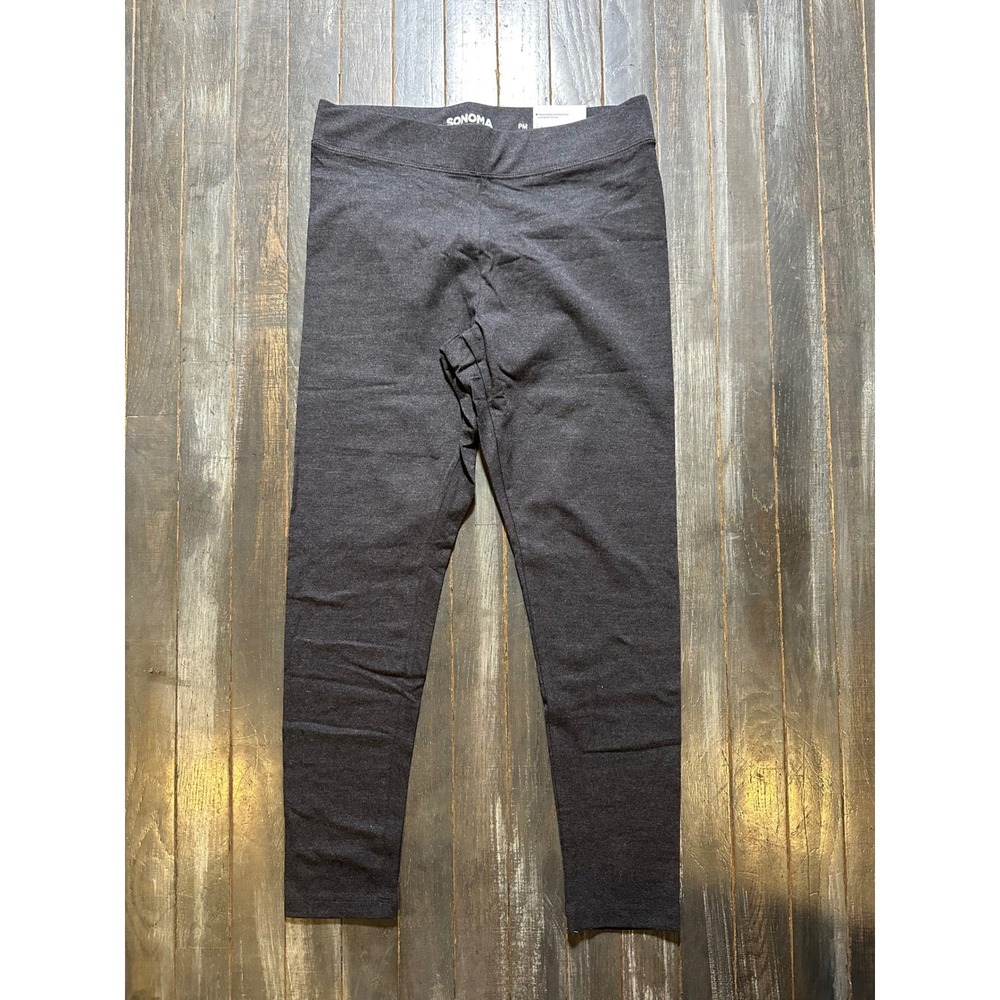 Sonoma Goods for Life Womens Mid Rise Leggings‎ Charcoal Gray Heather